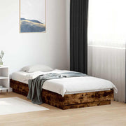 sengeramme 90x190 cm uden madras konstrueret træ røget eg