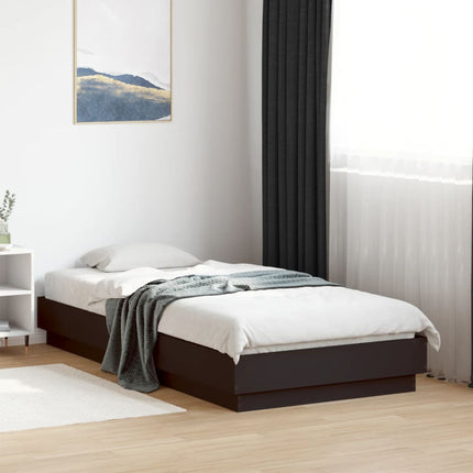 sengeramme 75x190 cm konstrueret træ sort