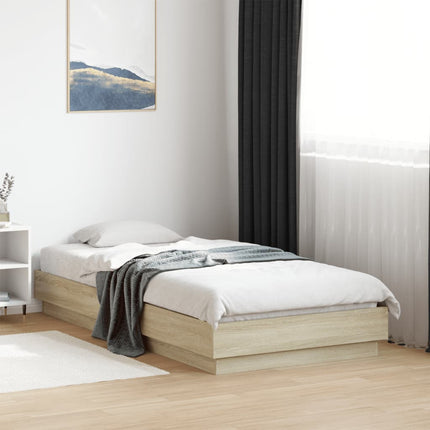 sengeramme 75x190 cm uden madras konstrueret træ sonoma-eg
