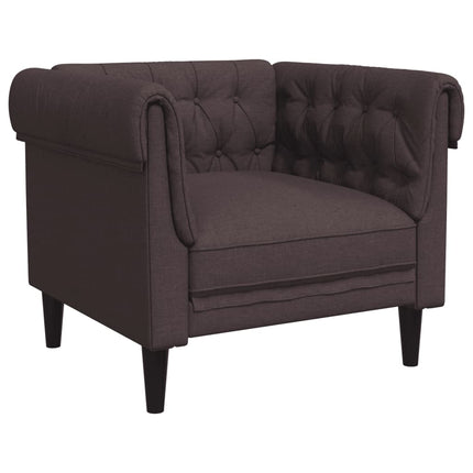 sofasæt 3 dele stof mørkebrun