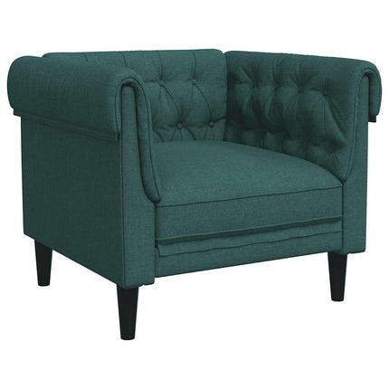 sofasæt 3 dele stof mørkegrøn