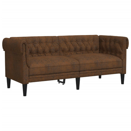 sofasæt 3 dele stof brun