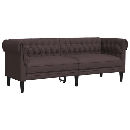 sofasæt 2 dele stof mørkebrun