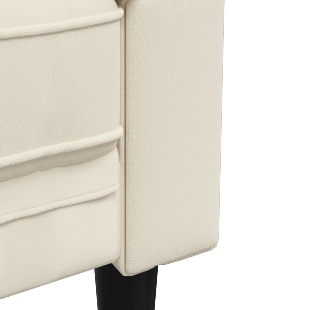 sofasæt 2 dele stof cremefarvet