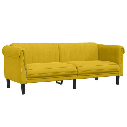 sofasæt 2 dele velour gul