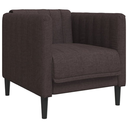 sofasæt 3 dele stof mørkebrun