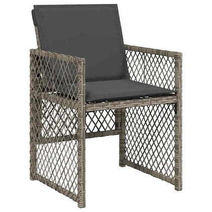 loungesæt til haven 11 dele med hynder polyrattan grå