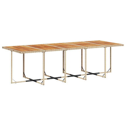 spisebordssæt til haven 11 dele med hynder polyrattan beige