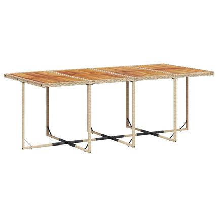 spisebordssæt til haven 13 dele med hynder polyrattan beige