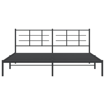 sengeramme med sengegavl 193x203 cm metal sort