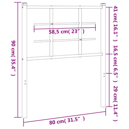 udskiftningsgavl 75 cm metal sort