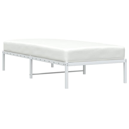 sengeramme 90x190 cm metal hvid