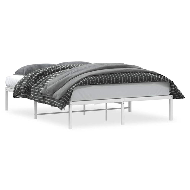 sengeramme 135x190 cm metal hvid