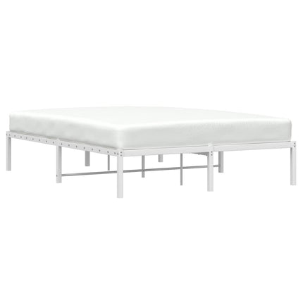 sengeramme 140x200 cm metal hvid