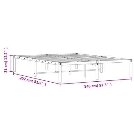 sengeramme 140x200 cm metal hvid