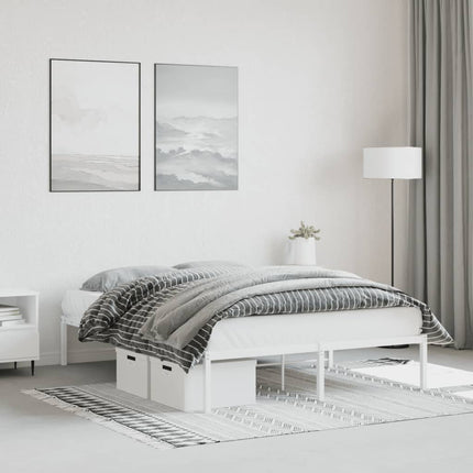 sengeramme 140x200 cm metal hvid