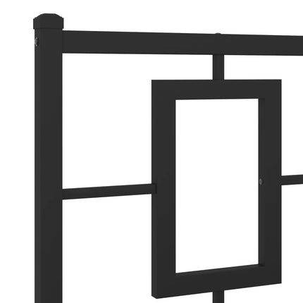 sengeramme med sengegavl 120x190 cm metal sort