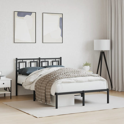 sengeramme med sengegavl 120x200 cm metal sort
