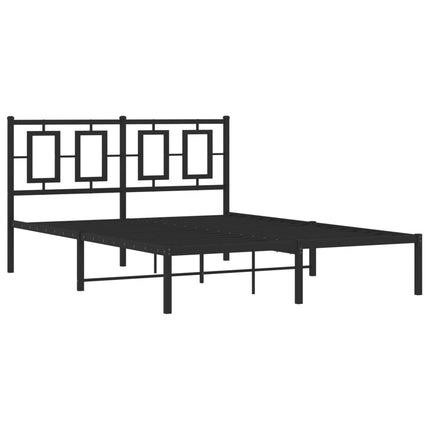 sengeramme med sengegavl 140x190 cm metal sort