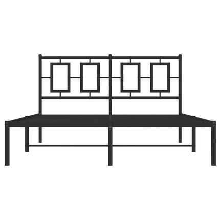 sengeramme med sengegavl 140x190 cm metal sort