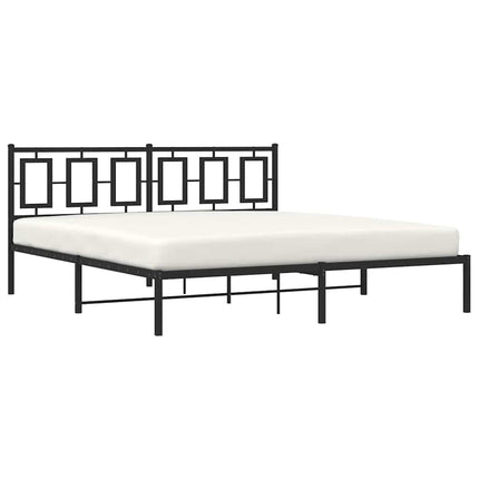 sengeramme med sengegavl 183x213 cm metal sort