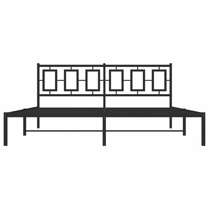 sengeramme med sengegavl 183x213 cm metal sort
