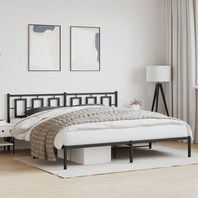 sengeramme med sengegavl 193x203 cm metal sort