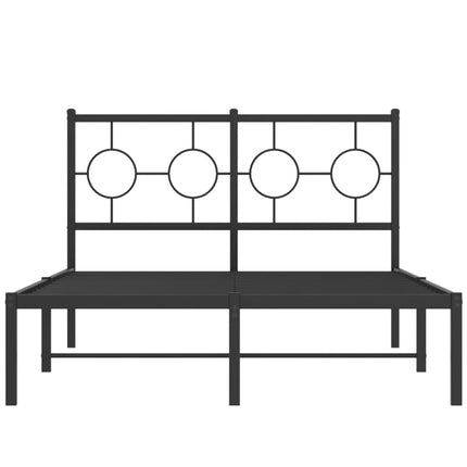 sengeramme med sengegavl 120x190 cm metal sort