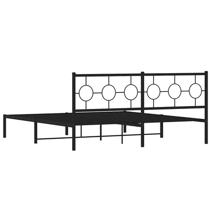 sengeramme med sengegavl 183x213 cm metal sort