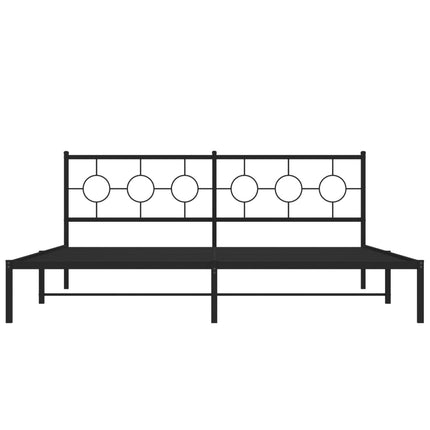 sengeramme med sengegavl 193x203 cm metal sort