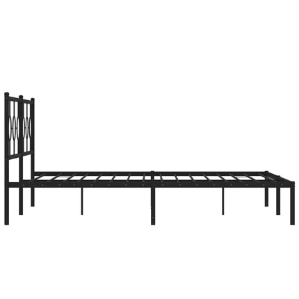 sengeramme med sengegavl 193x203 cm metal sort