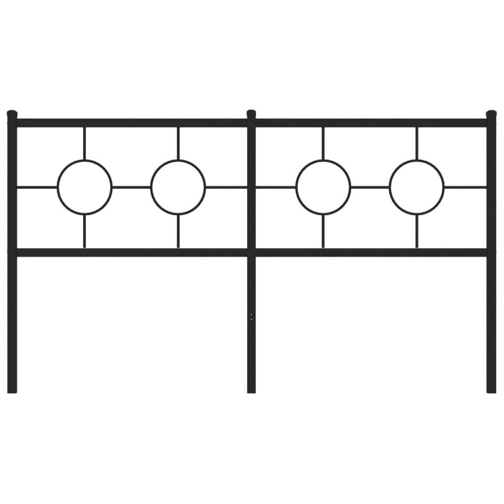 udskiftningsgavl 160 cm metal sort