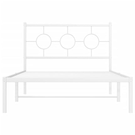 sengeramme med sengegavl 107x203 cm metal hvid
