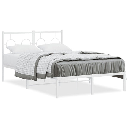 sengeramme med sengegavl 120x190 cm metal hvid