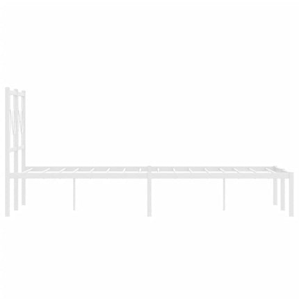 sengeramme med sengegavl 120x190 cm metal hvid