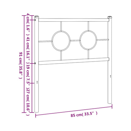 udskiftningsgavl 80 cm metal hvid