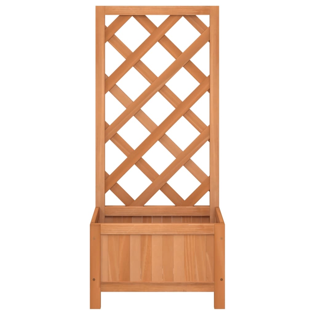 plantekasse med espalier massivt grantræ brun