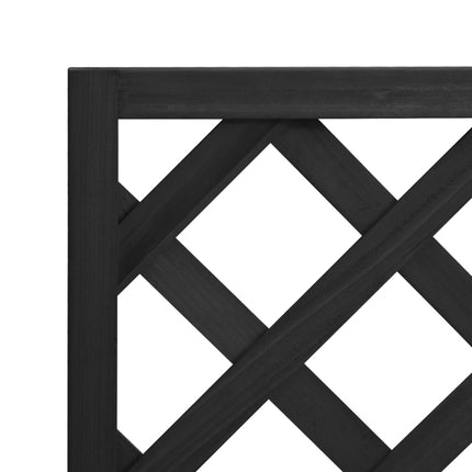 plantekasse med espalier massivt grantræ sort