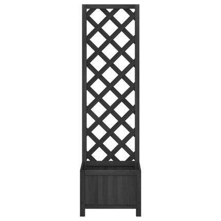 plantekasse med espalier massivt grantræ sort
