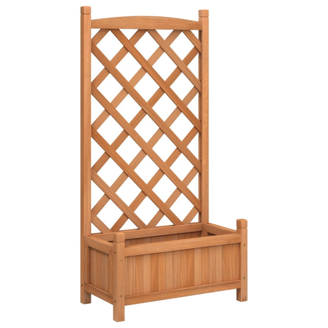plantekasse med espalier massivt grantræ brun