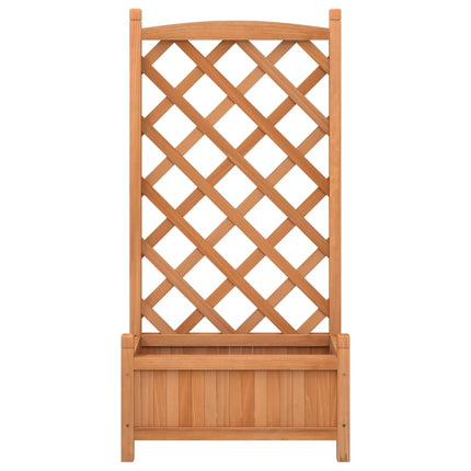 plantekasse med espalier massivt grantræ brun