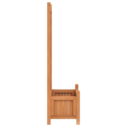 plantekasse med espalier brun 55x29,5x110 cm massivt grantræ
