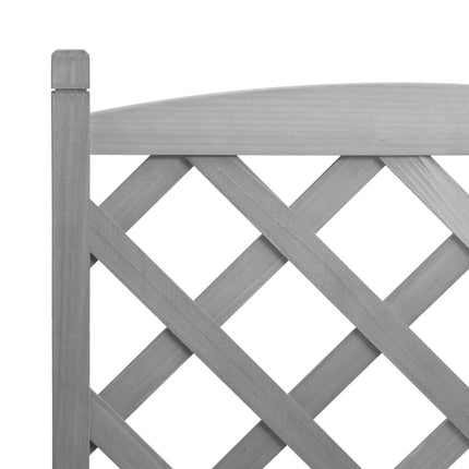 plantekasse med espalier massivt grantræ grå