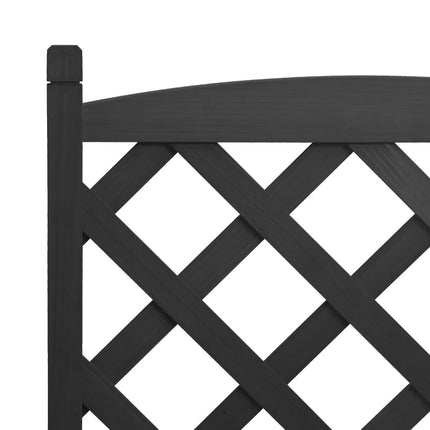 plantekasse med espalier massivt grantræ sort
