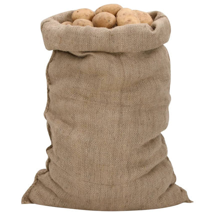 jutesække 10 stk. 60x105 cm 100 % jute 340 g/m2