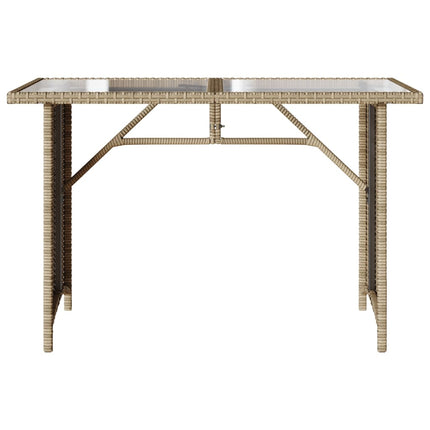spisebordssæt til haven 2 dele med hynder polyrattan beige