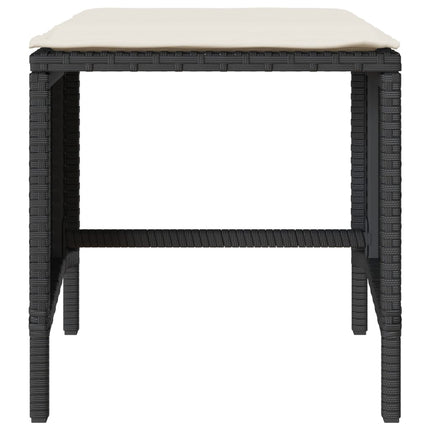 sofasæt til haven 4 dele med hynder polyrattan sort