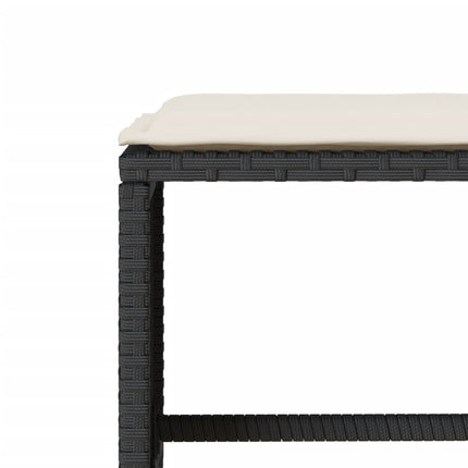 sofasæt til haven 4 dele med hynder polyrattan sort
