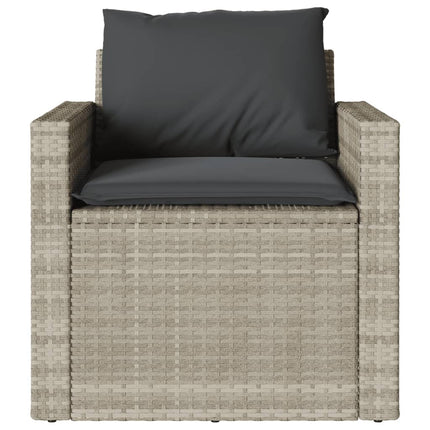 sofasæt til haven 4 dele med hynder polyrattan lysegrå
