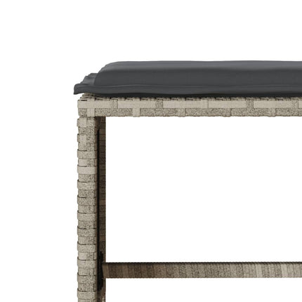 sofasæt til haven 4 dele med hynder polyrattan lysegrå